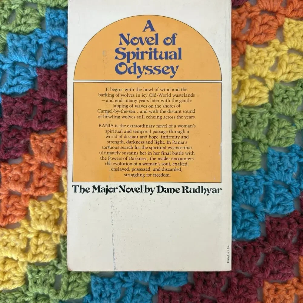 Rania The Seeker Paperback Dane Rudhyar 1973 Esoteric Astrology Book